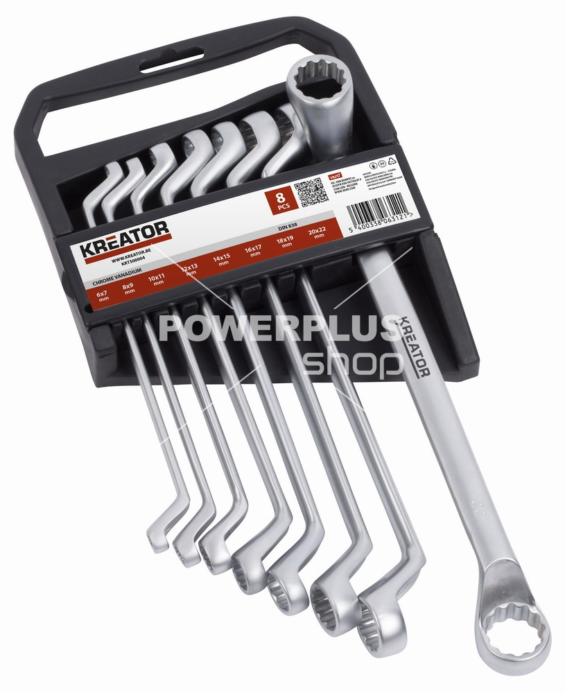 (obrázek pro) KRT500004 - Sada oboustranných očkových klíčů 6-22mm - 8ks