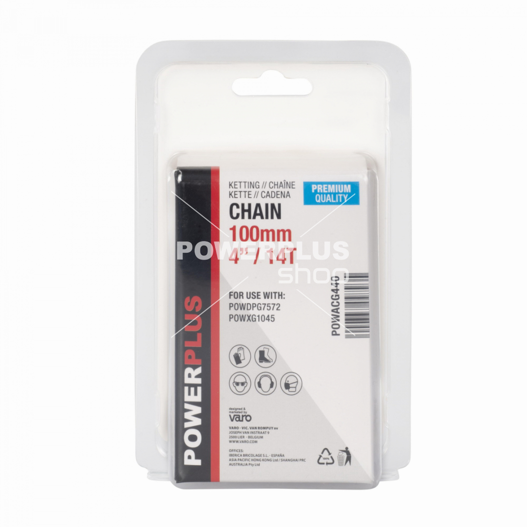 Modální Další obrázky pro POWACG440 - Pilový řetěz 4" (100) - 14T POWERPLUS