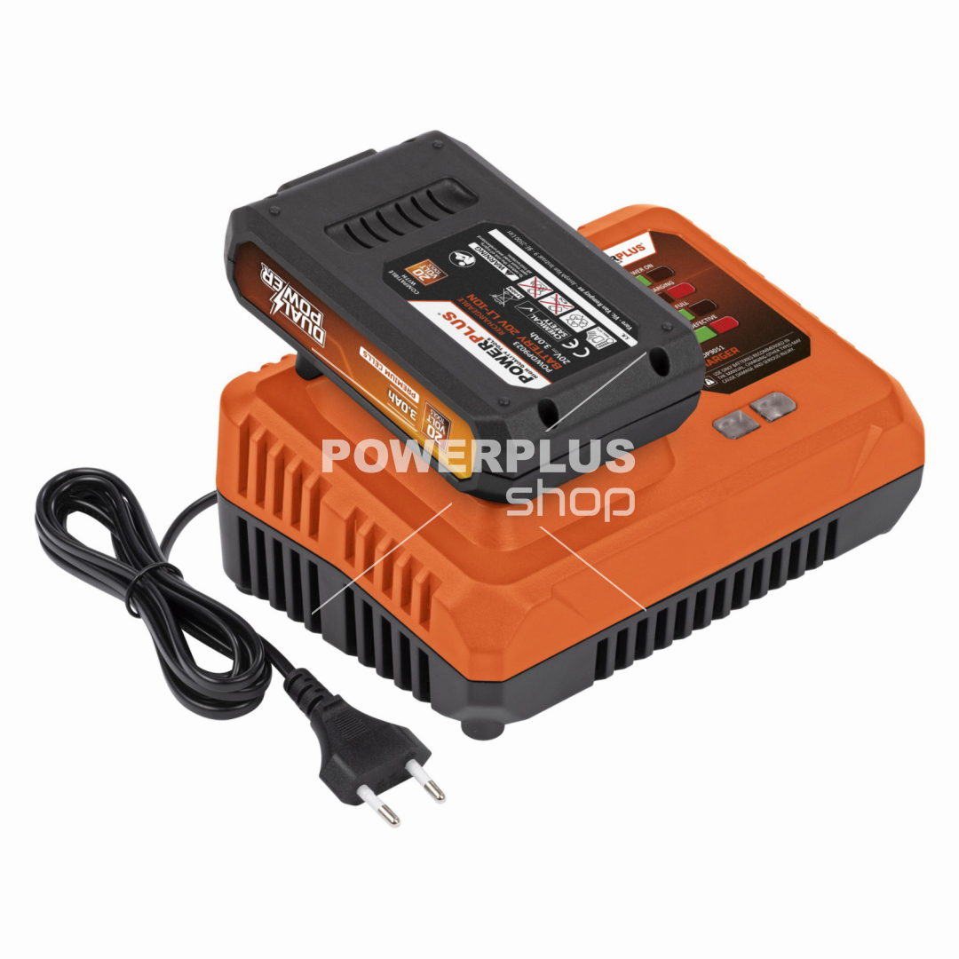 POWDP9063 - Nabíječka 20V/40V  plus  Baterie 20V LI-ION 3,0Ah