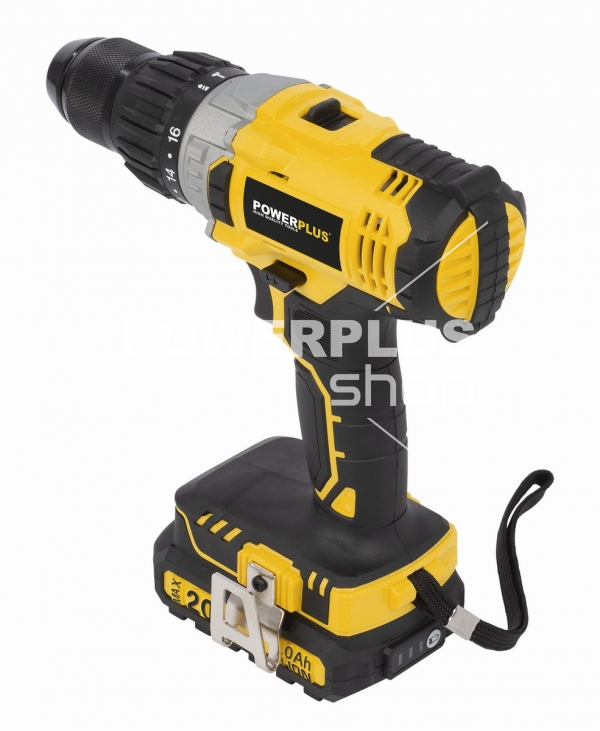 POWX00445 - Aku příklepový šroubovák / vrtačka 20V LI-ION 2BAT