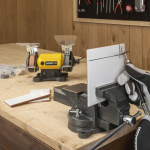 (obrázek pro) POWX1280 - Dvoukotoučová bruska s flexibilní hřídelí 120W