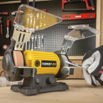 (obrázek pro) POWX1280 - Dvoukotoučová bruska s flexibilní hřídelí 120W