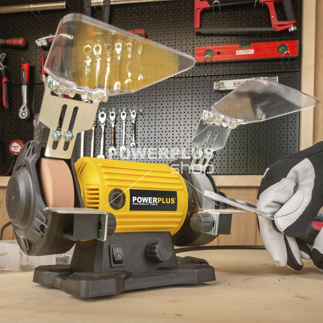 Modální Další obrázky pro POWX1280 - Dvoukotoučová bruska s flexibilní hřídelí 120W